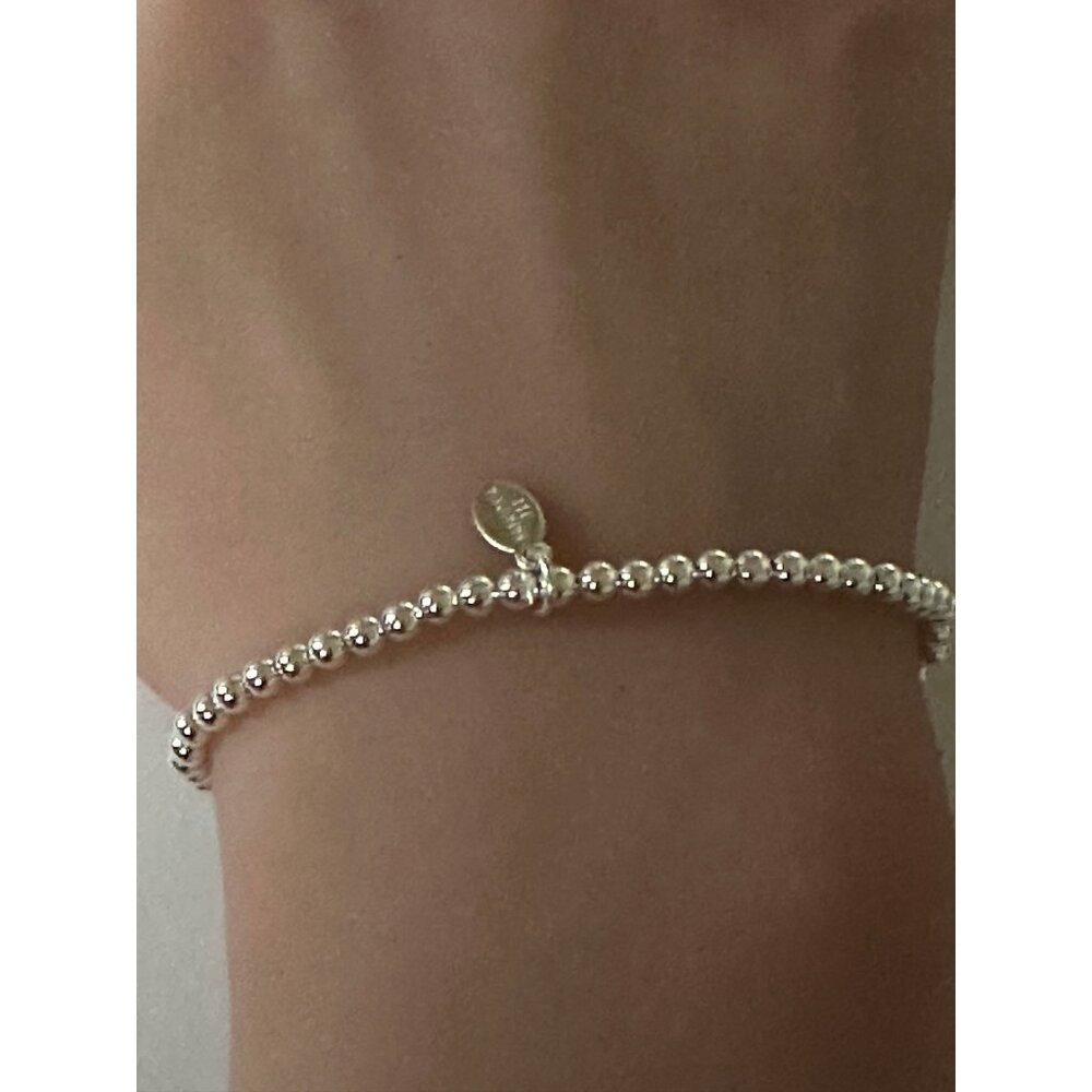 925 Sterling Silver Stretch Stacking Bracelet St. Benedict Religious Charm - Picture 3 of 4